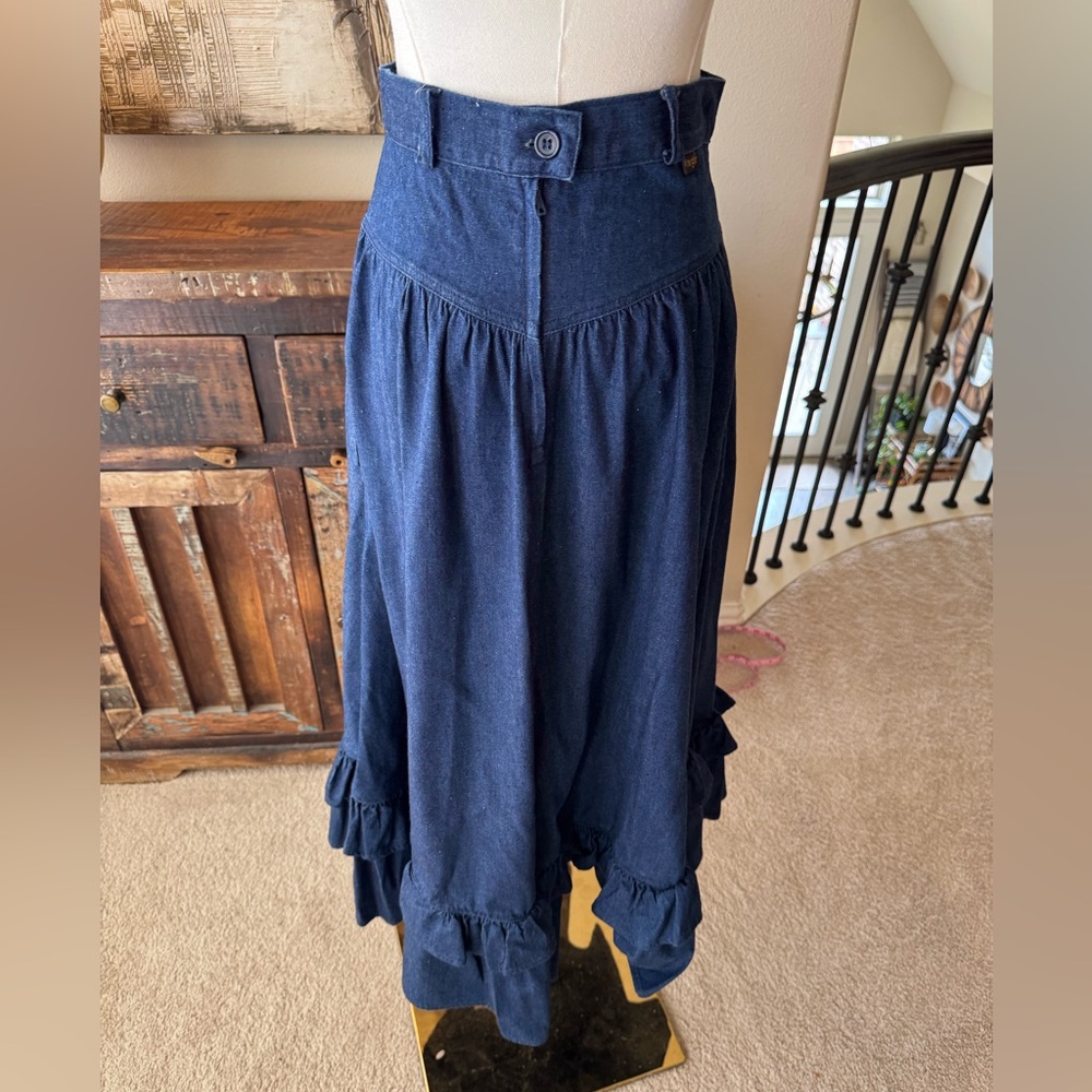 Wrangler Dark Blue Denim Maxi Skirt - Picture 4 of 8